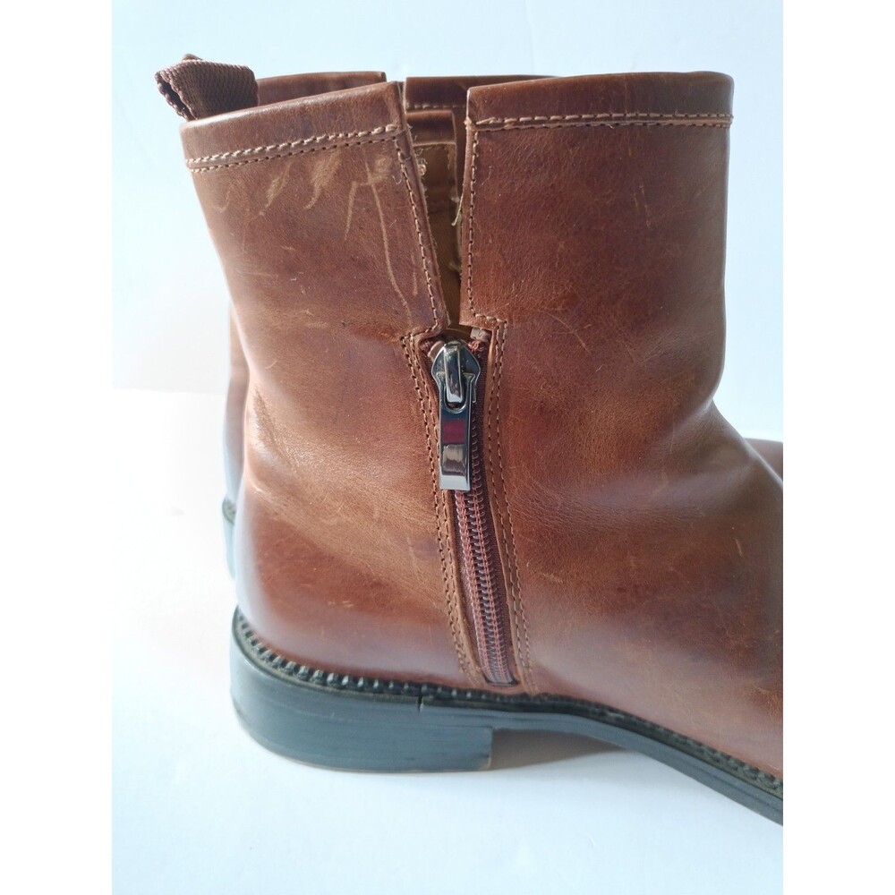 Franco Sarto Hixton Leather Booties Women's Size 9 Studded Zip Up - Picture 5 of 7